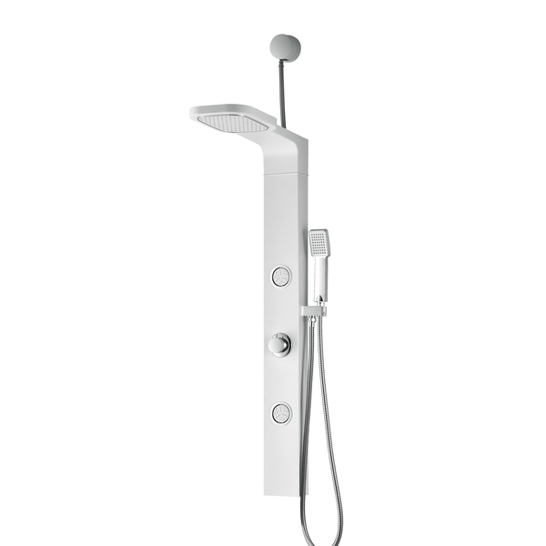 Anzzi Inland 44" Shower Panel System with Heavy Rain Shower in White SP-AZ062